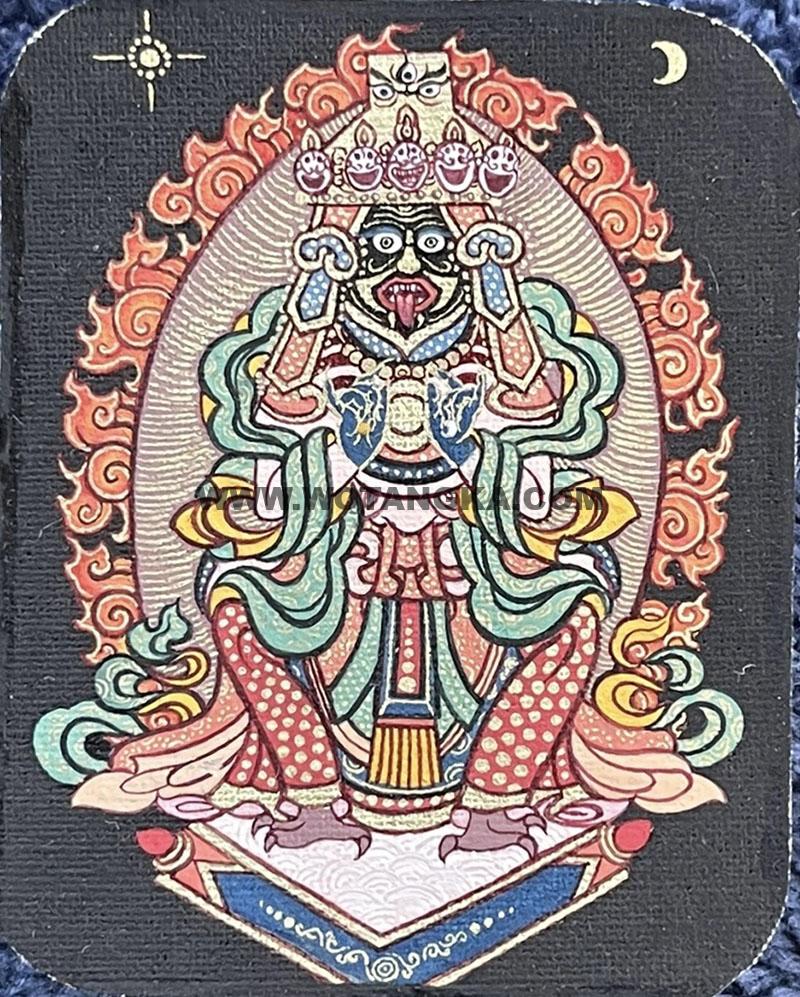 编号118-8194664：彩绘小唐卡-扎基拉姆（长方形·5*4CM左右）