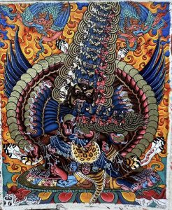 编号118-9547026：彩绘小唐卡-大殊胜嘿噜嘎（长方形·5*4CM左右）