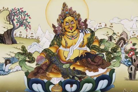 编号138-208961：嘎玛嘎赤-黄财神（60*45CM左右）