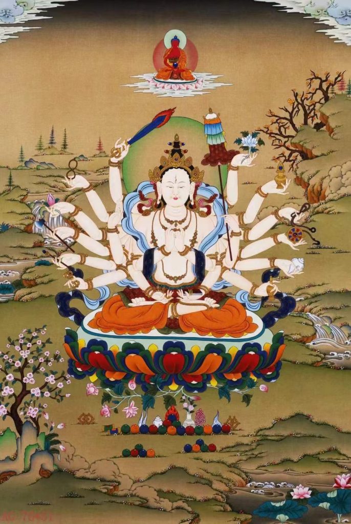 编号138-428558：嘎玛嘎赤-准提佛母（76*51CM左右）