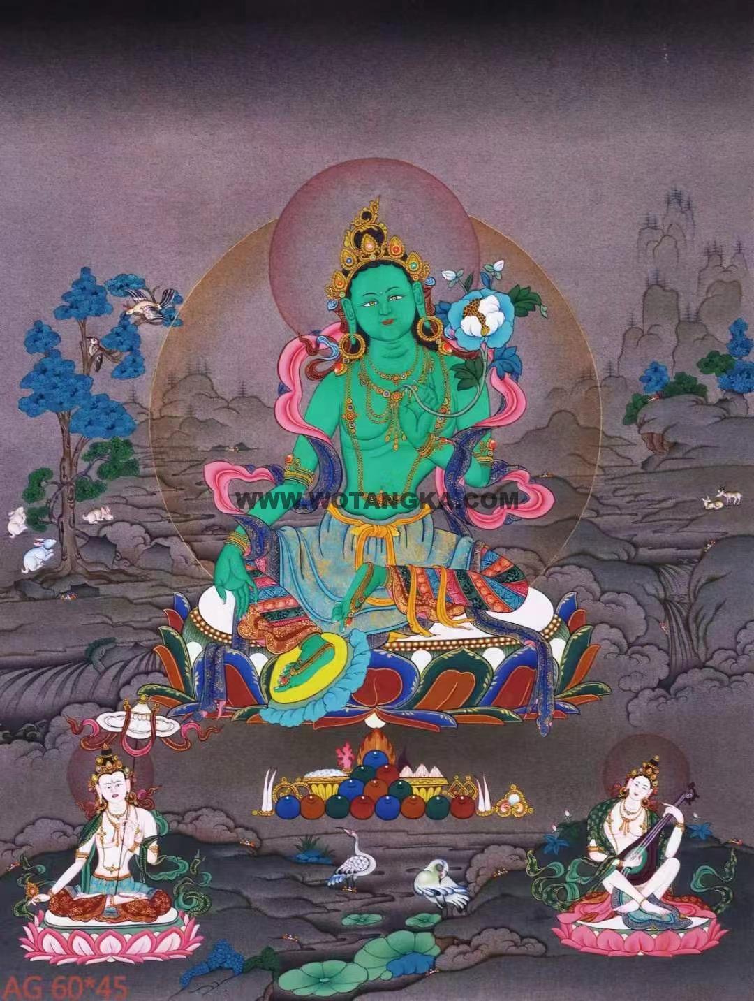 编号138-584711：嘎玛嘎赤-绿度母（60*45CM左右）