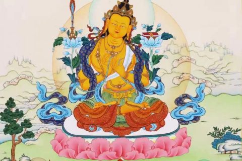 编号138-703681：嘎玛嘎赤-文殊菩萨·五部文殊（60*45CM左右）
