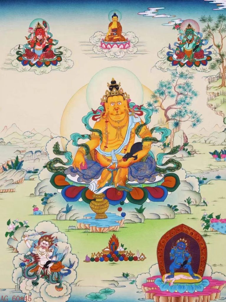 编号138-864283：嘎玛嘎赤-黄财神·五方财神（60*45CM左右）