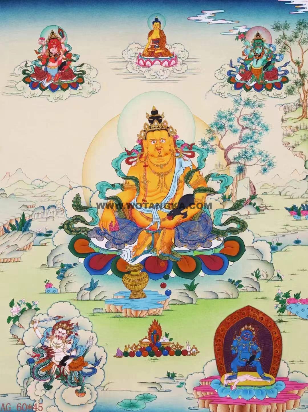 编号138-864283:嘎玛嘎赤-黄财神·五方财神(60*45CM左右)