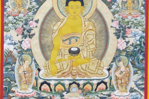 编号188-126402：彩绘唐卡-释迦牟尼佛（110*95CM左右）