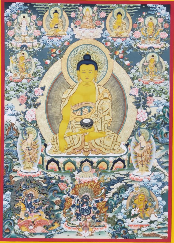 编号188-126402：彩绘唐卡-释迦牟尼佛（110*95CM左右）