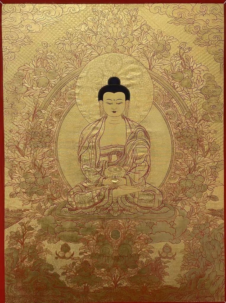 编号188-127545：黄金唐卡-阿弥陀佛（60*45CM左右）