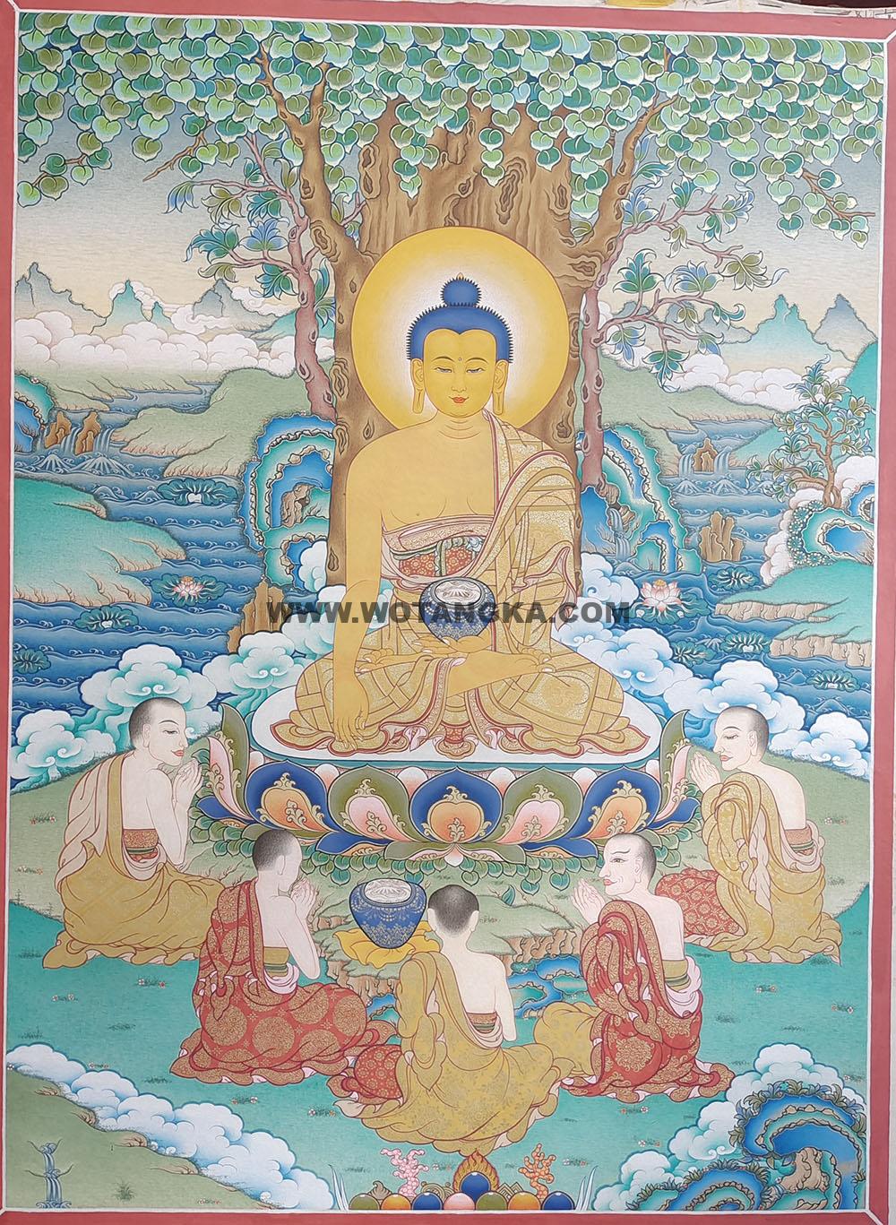编号188-421154:彩绘唐卡-释迦牟尼佛(73*50CM左右)