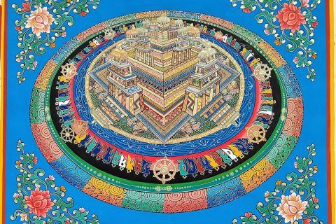 编号188-902705：彩绘唐卡-立体时轮金刚坛城（70*100CM左右）
