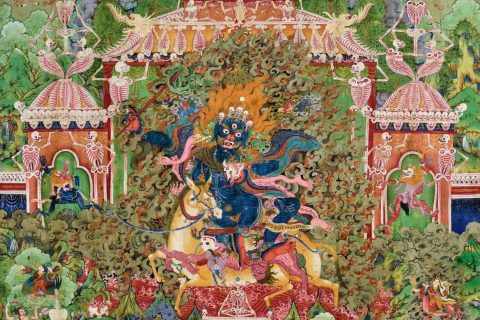 沃唐卡编号AC42568：吉祥天母