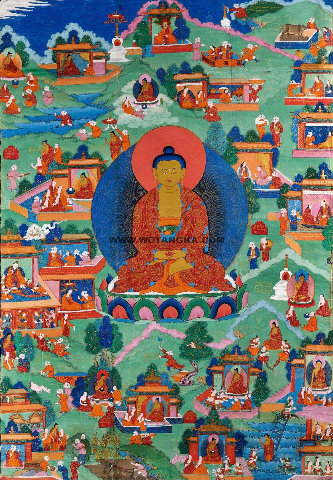 沃唐卡编号AC44882:阿弥陀佛