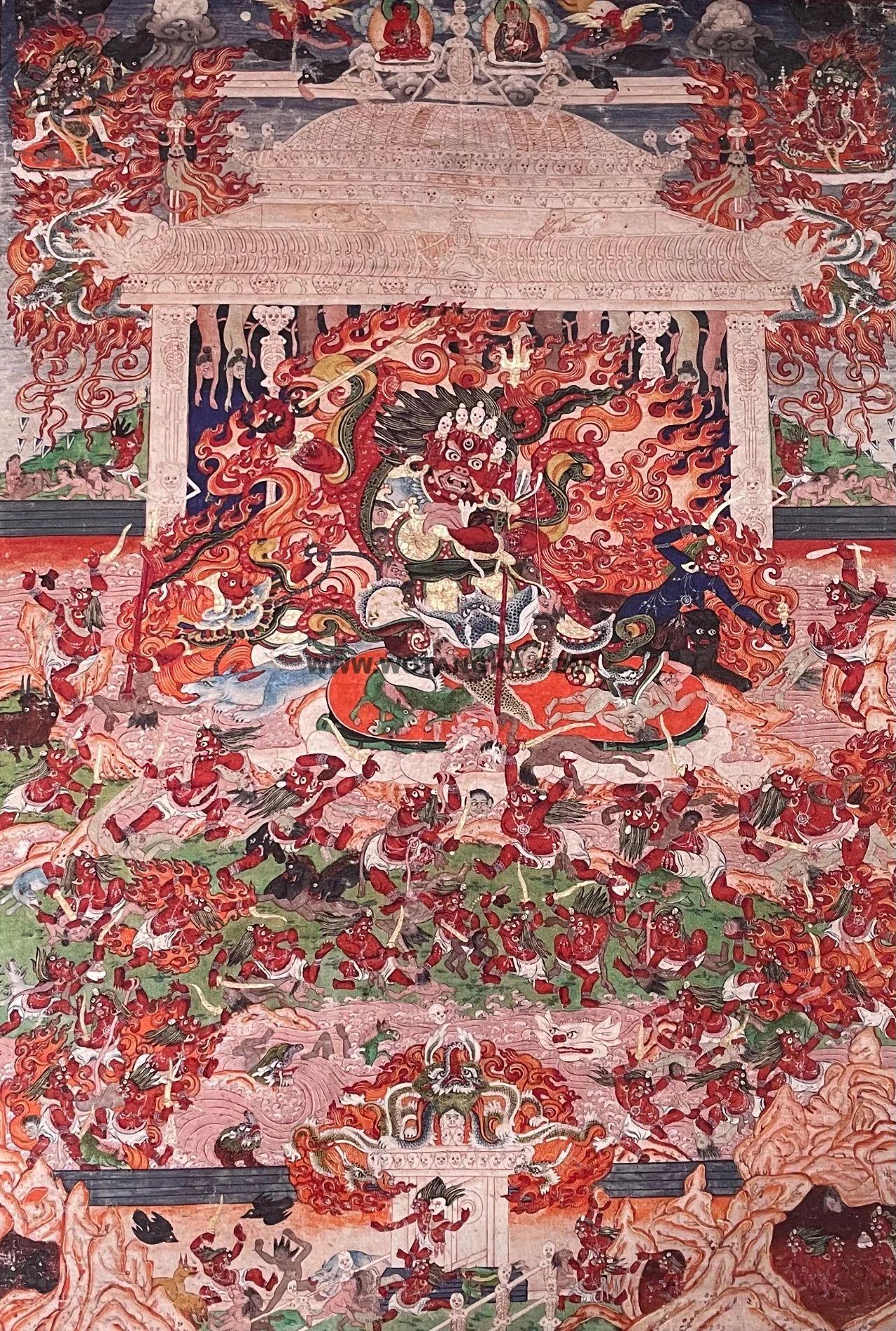 沃唐卡编号AC49594:大红司命主