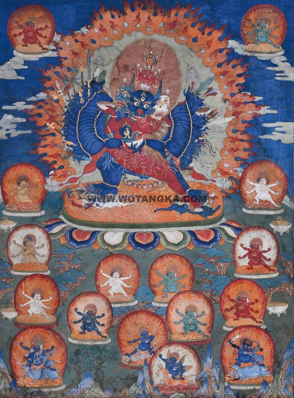 沃唐卡编号AC63814：大威德金刚