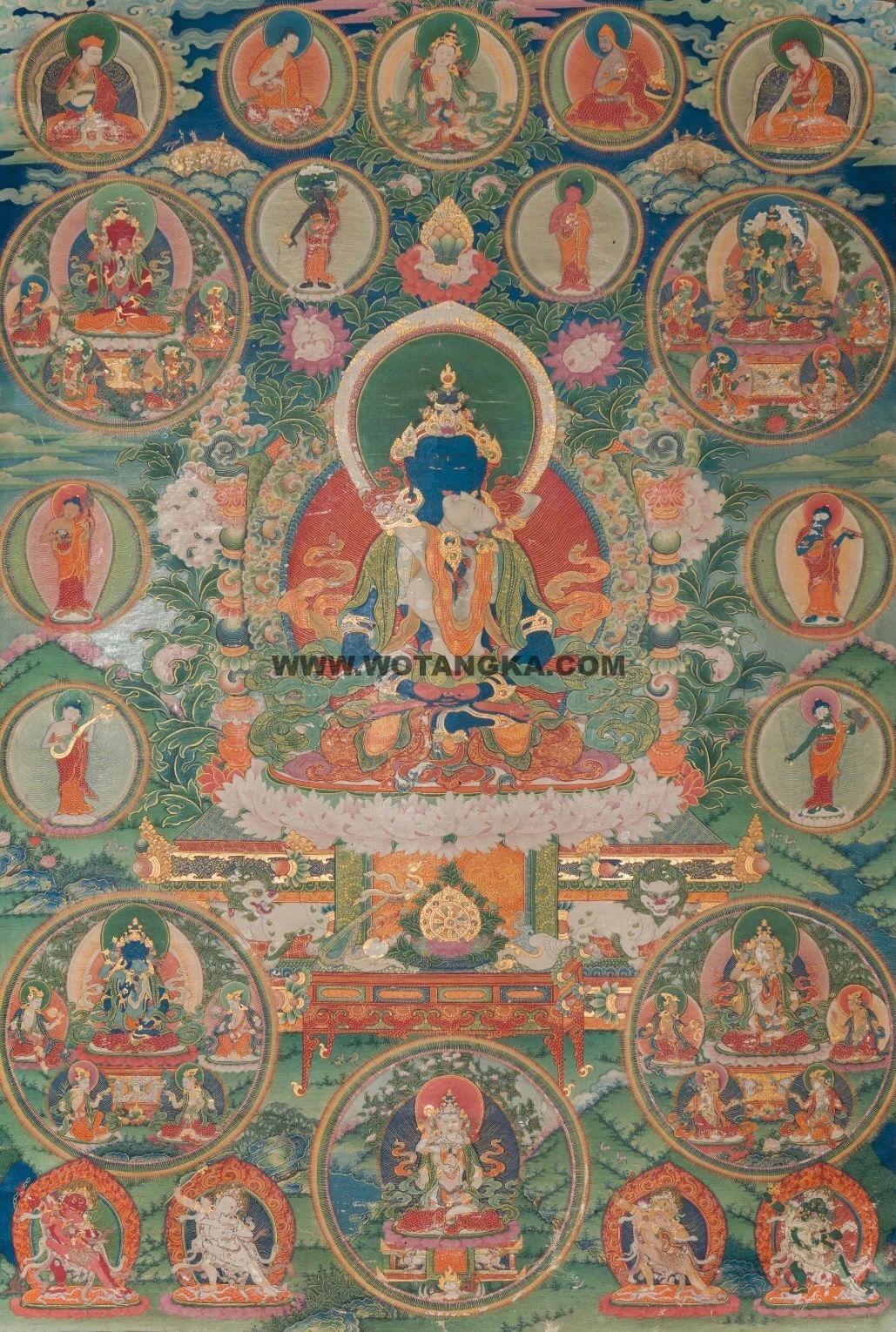 沃唐卡编号AC72447：寂静四十二尊