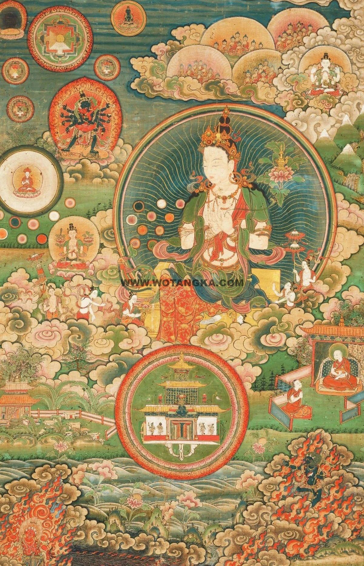 沃唐卡编号AC90072：弥勒菩萨