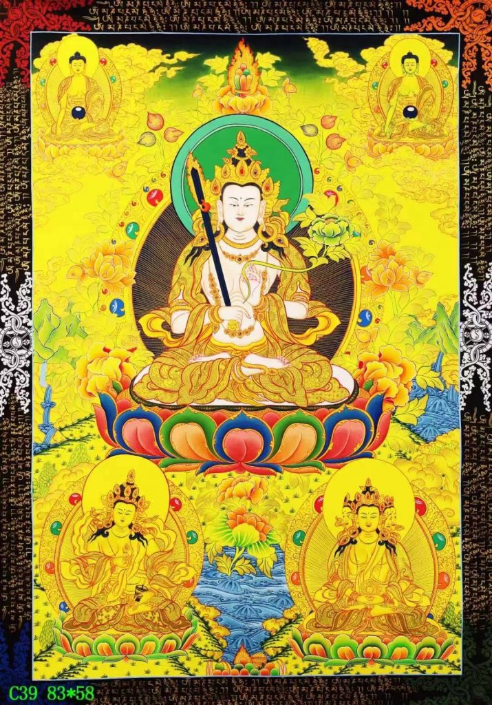 编号138-124997：彩绘唐卡-虚空藏菩萨（83*58CM左右）