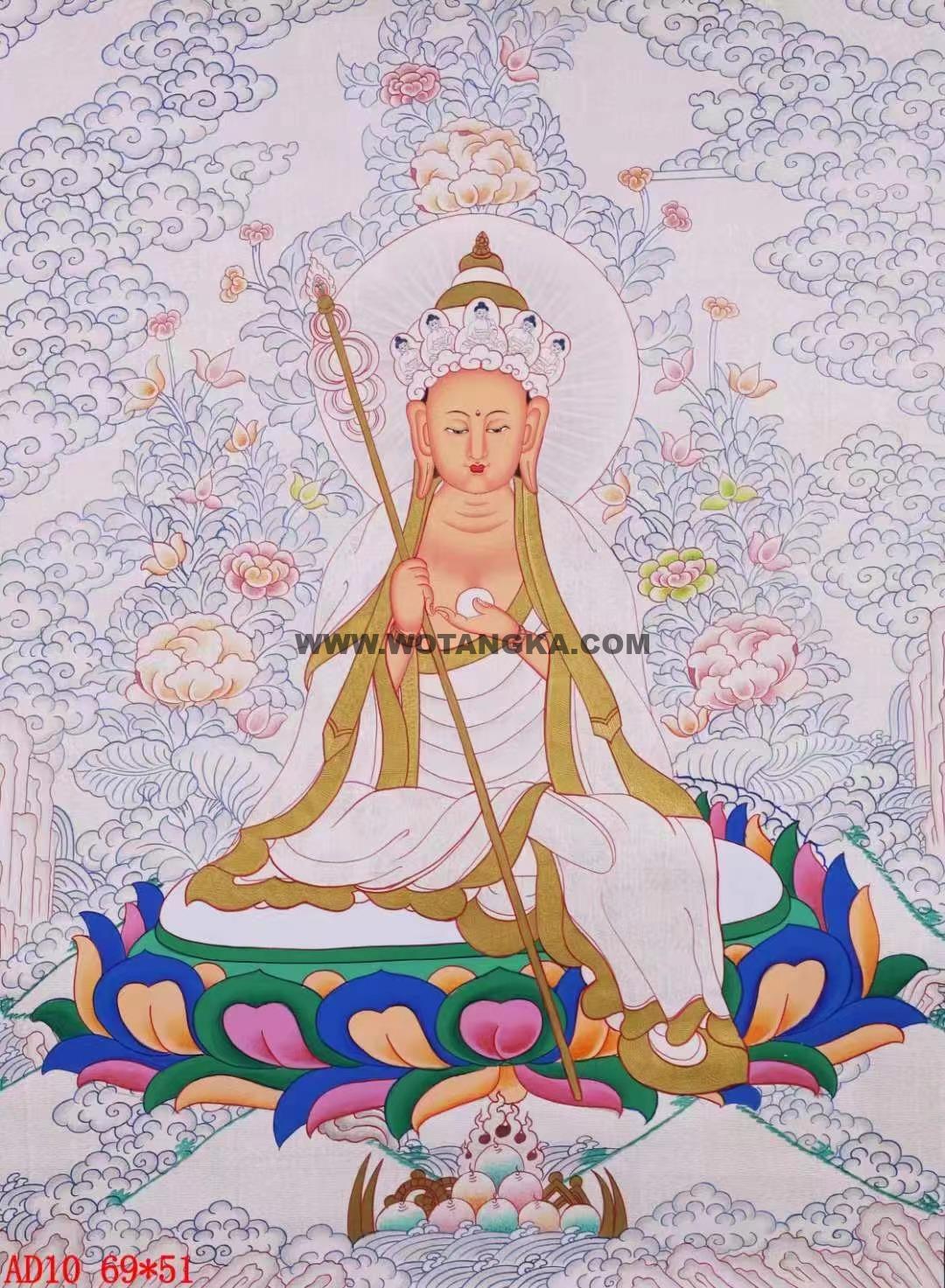 编号138-304812：白银唐卡-地藏王菩萨（69*51CM左右）