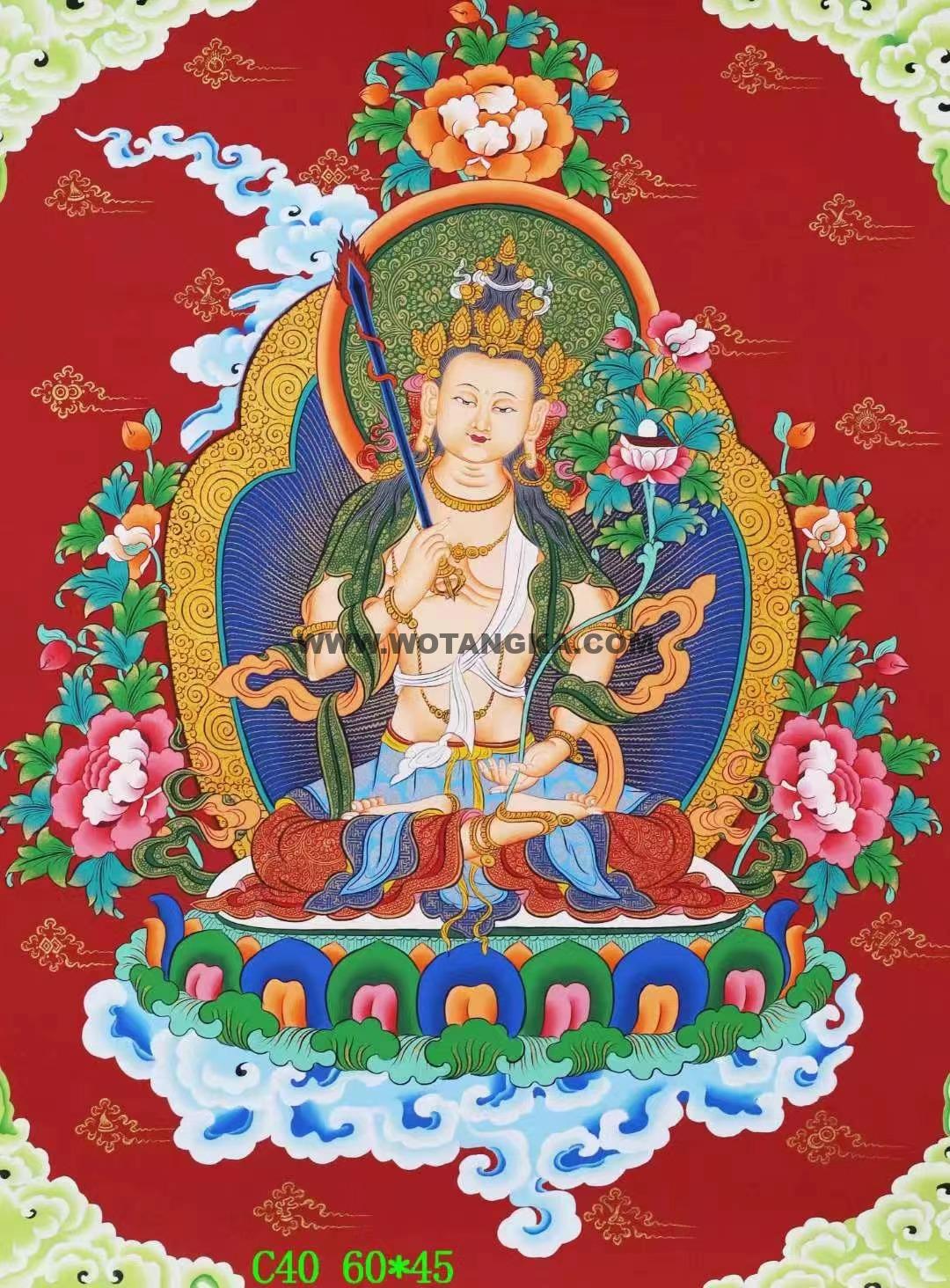 编号138-345160：红金唐卡-虚空藏菩萨（60*45CM左右）