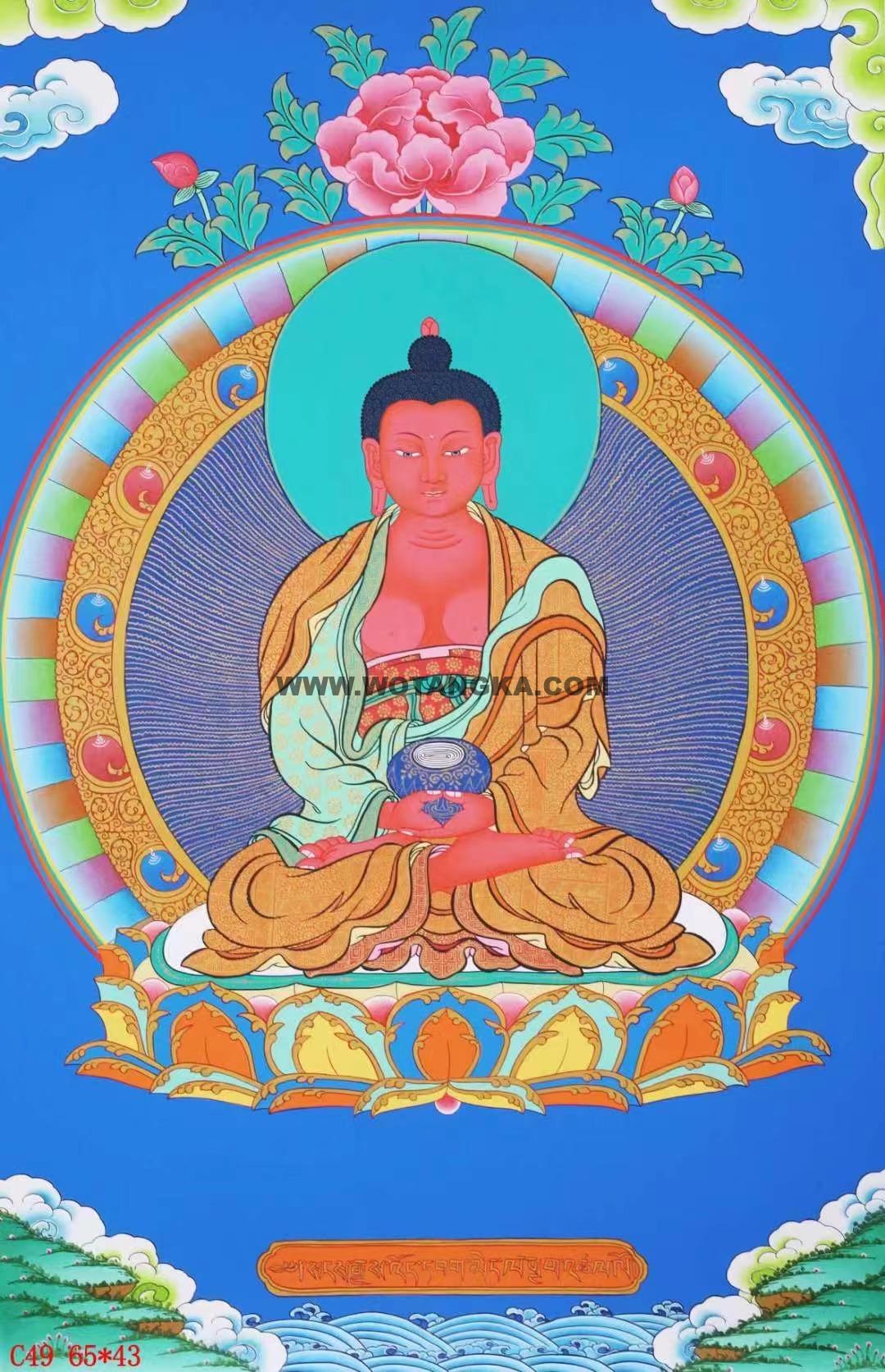 编号138-412301:彩绘唐卡-阿弥陀佛(65*43CM左右)