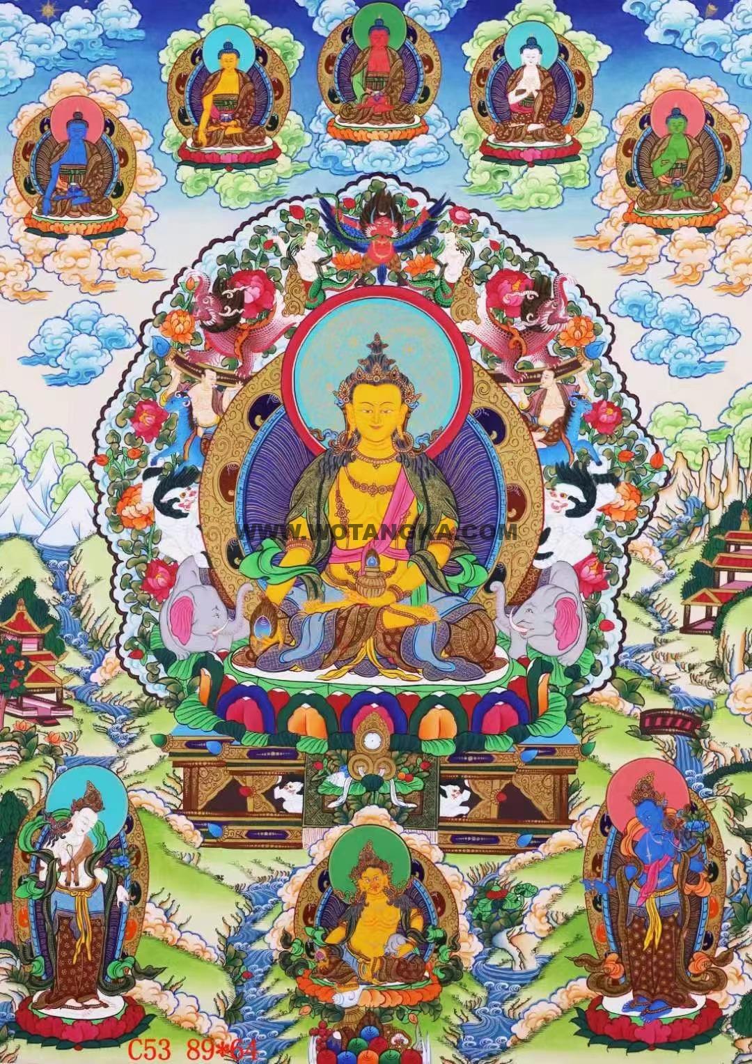 编号138-548849：彩绘唐卡-地藏王菩萨（89*64CM左右）