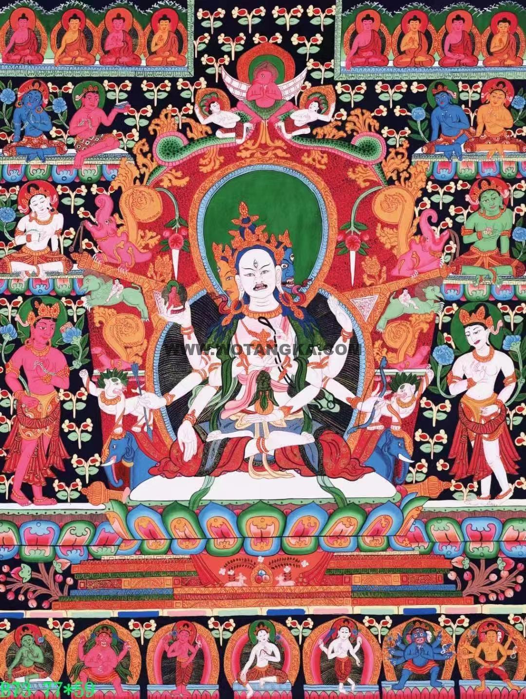 编号138-551590：彩绘唐卡-尊胜佛母（77*59CM左右）