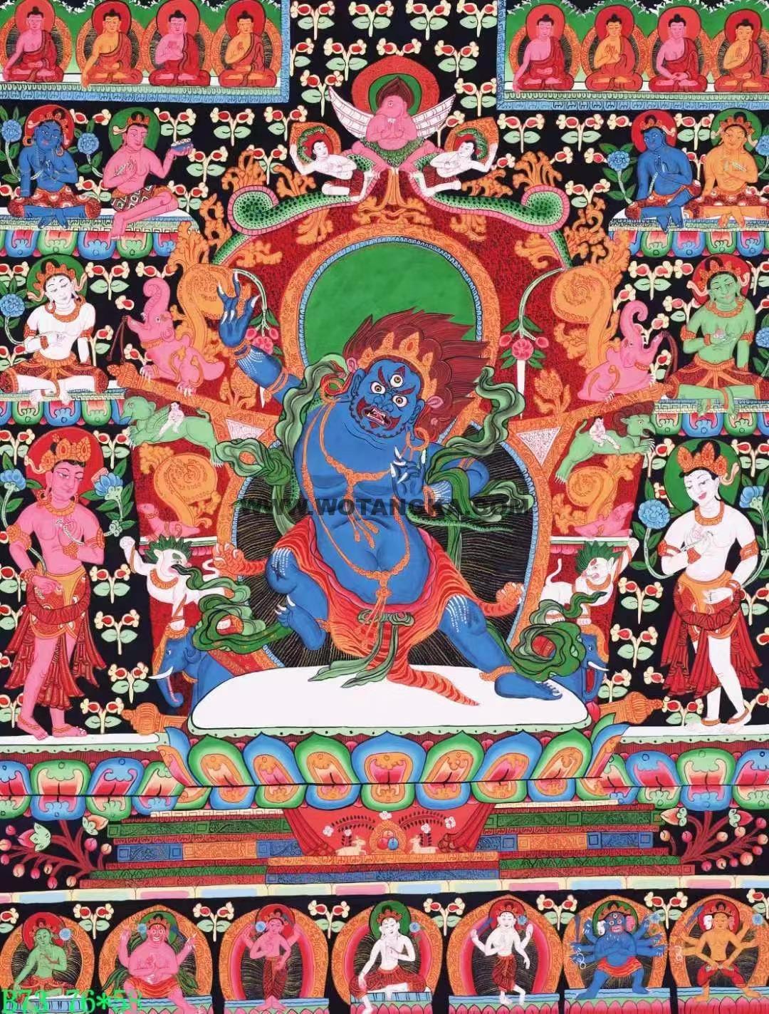 编号138-852182：彩绘唐卡-金刚手菩萨（76*59CM左右）