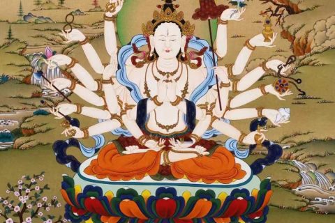 编号138-854401：嘎玛嘎赤-准提佛母（76*51CM左右）
