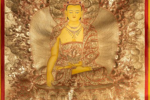 编号188-114433：黄金唐卡-释迦牟尼佛（60*45CM左右）