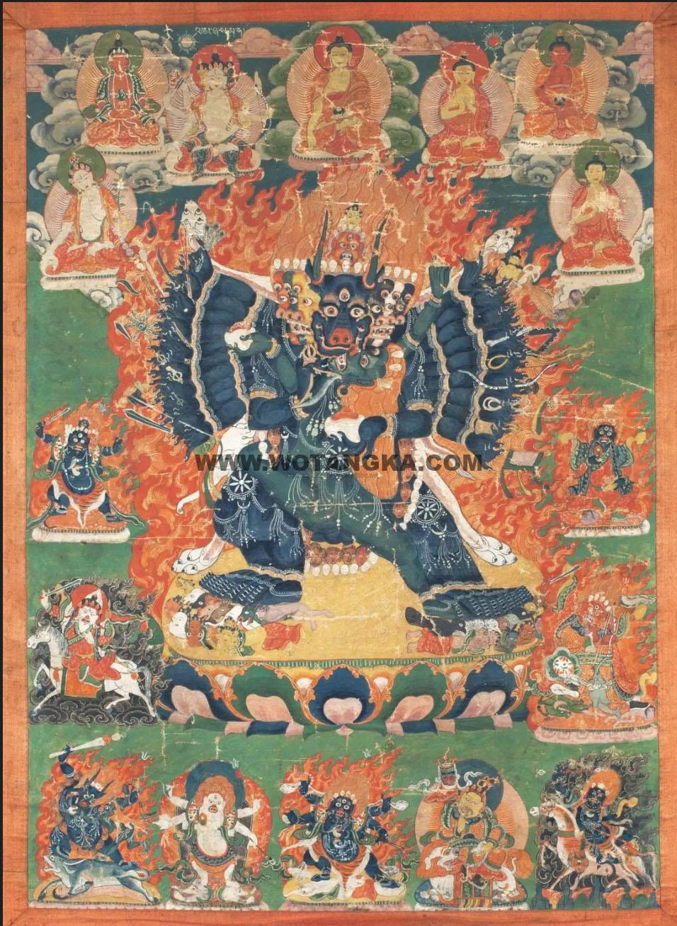 沃唐卡编号AC11707：大威德金刚
