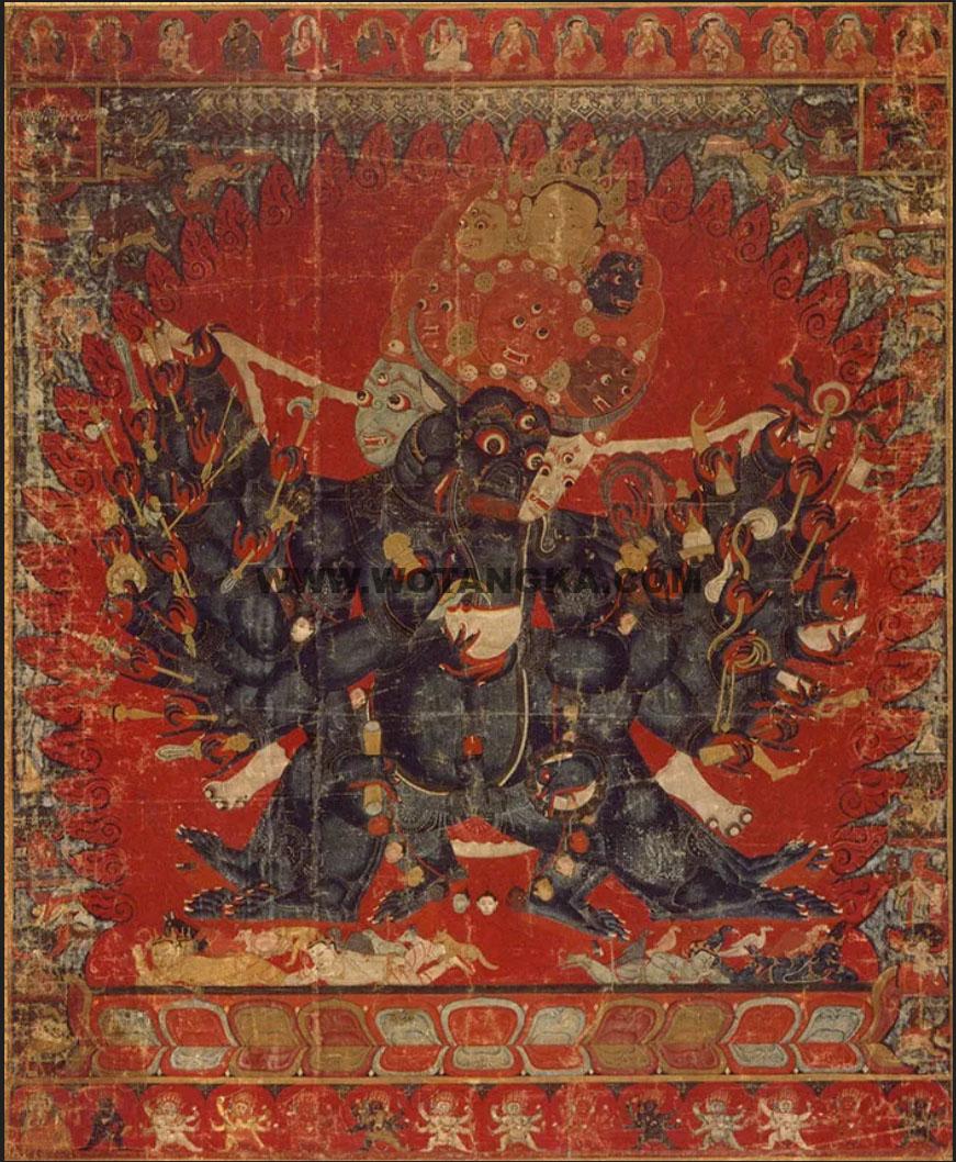 沃唐卡编号AC15660：大威德金刚