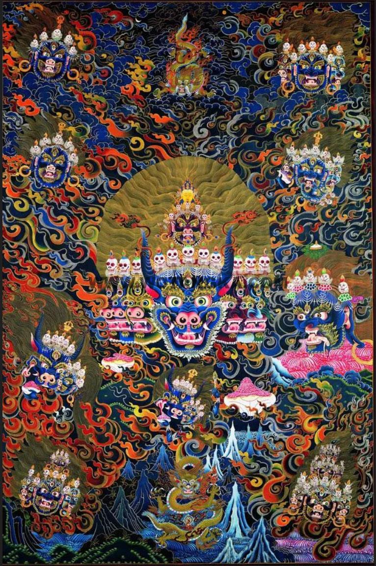 沃唐卡编号AC16043：大威德金刚