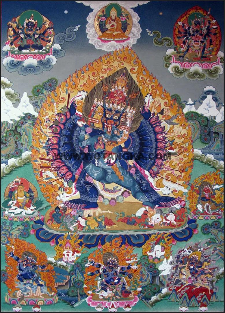 沃唐卡编号AC16467：大威德金刚