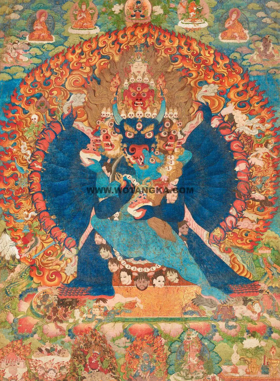 沃唐卡编号AC65418：大威德金刚
