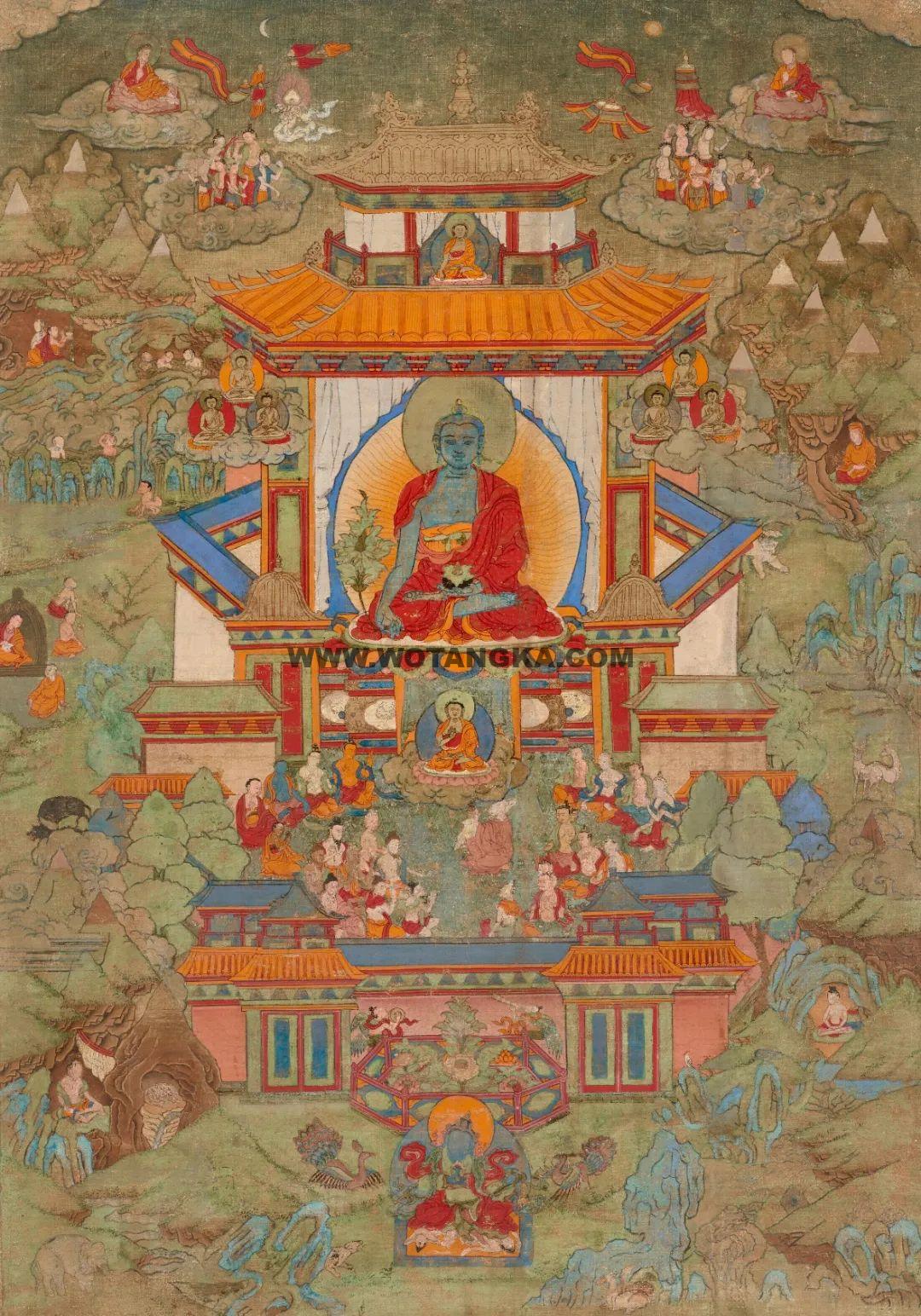 沃唐卡编号AC77705：药师佛