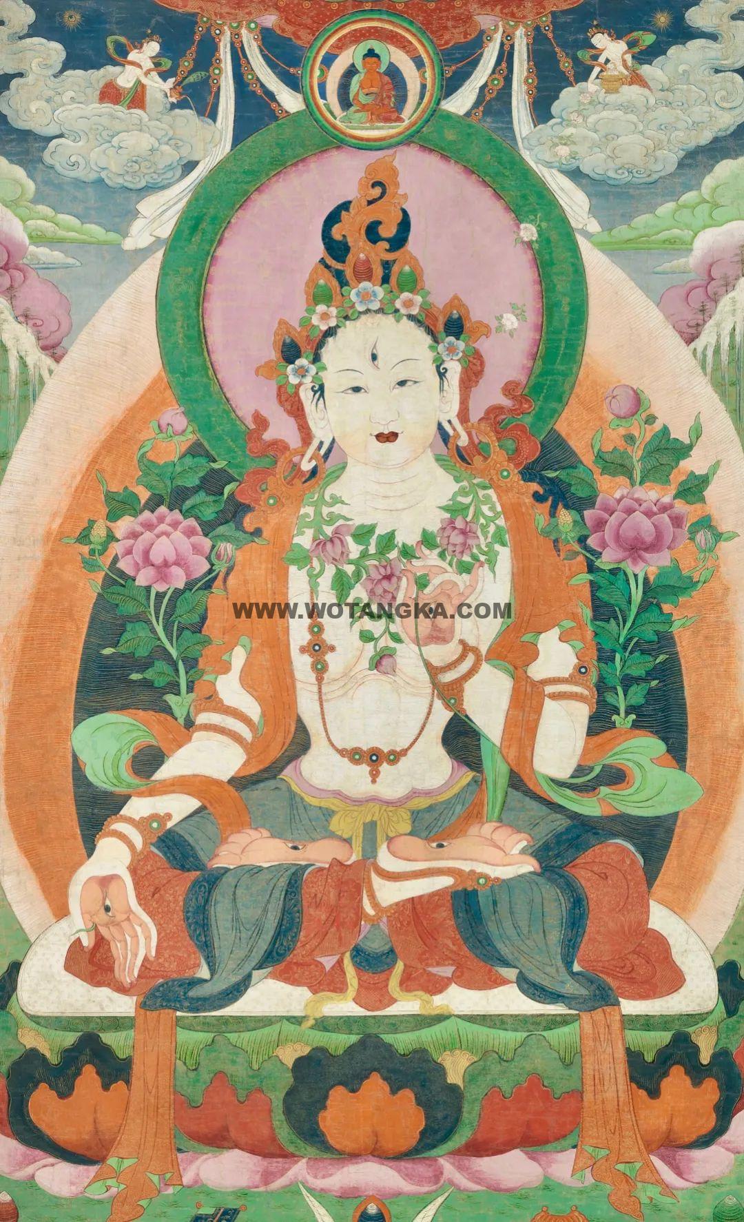 沃唐卡编号AC79219：白度母