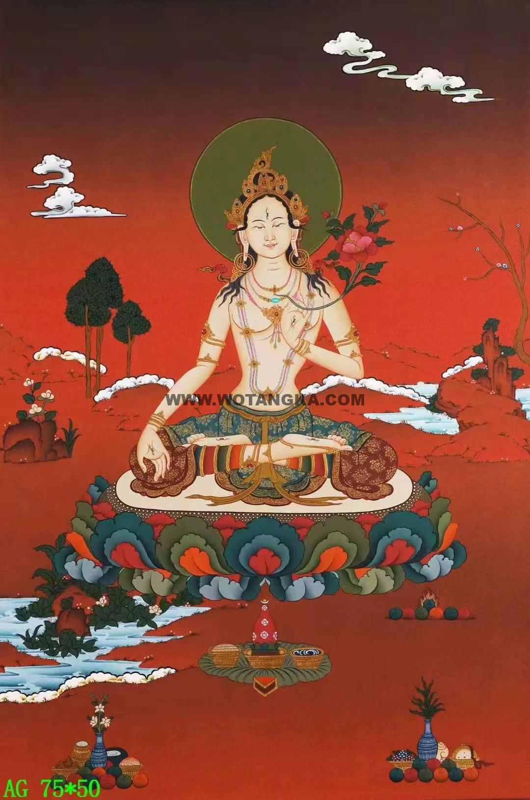 编号138-149139：嘎玛嘎赤-白度母（75*50CM左右）