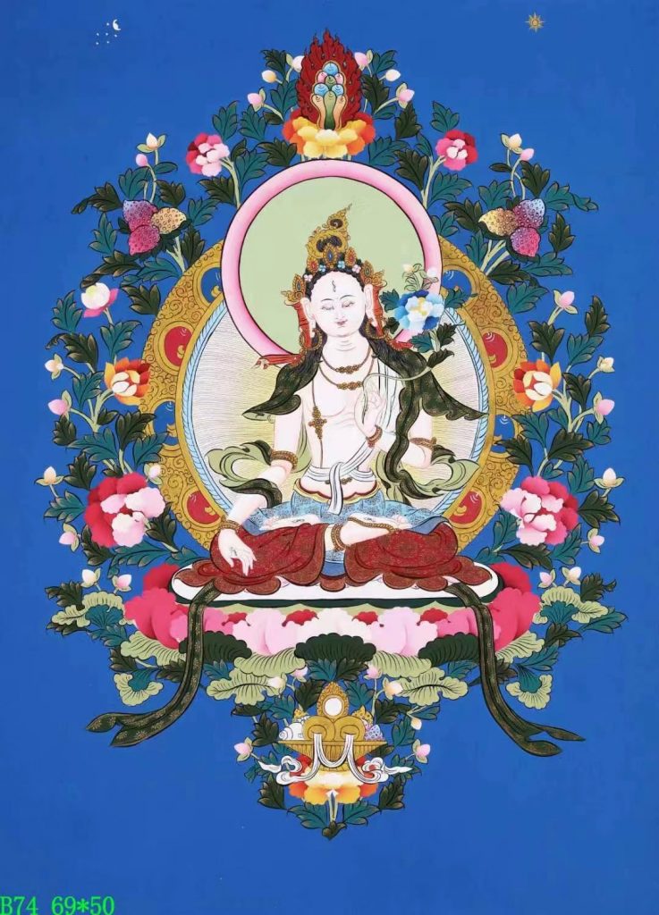 编号138-352161：彩绘唐卡-白度母（69*50CM左右）