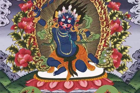 编号138-423136：彩绘唐卡-不动明王（76*53CM左右）