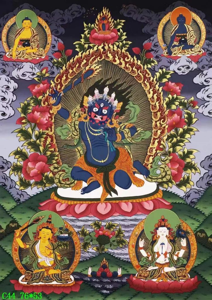 编号138-423136：彩绘唐卡-不动明王（76*53CM左右）