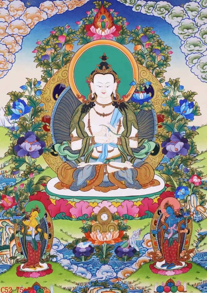 编号138-581942：彩绘唐卡-大势至菩萨（75*54CM左右）