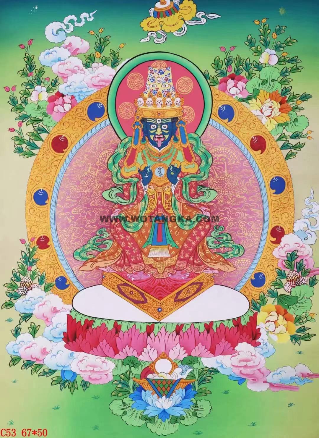 编号138-592351:彩绘唐卡-扎基拉姆(67*50CM左右)