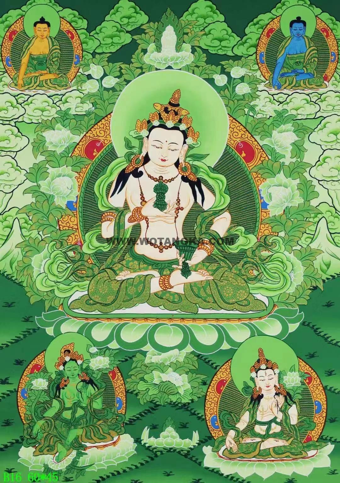 编号138-603968:绿金唐卡-金刚萨埵(60*45CM左右)