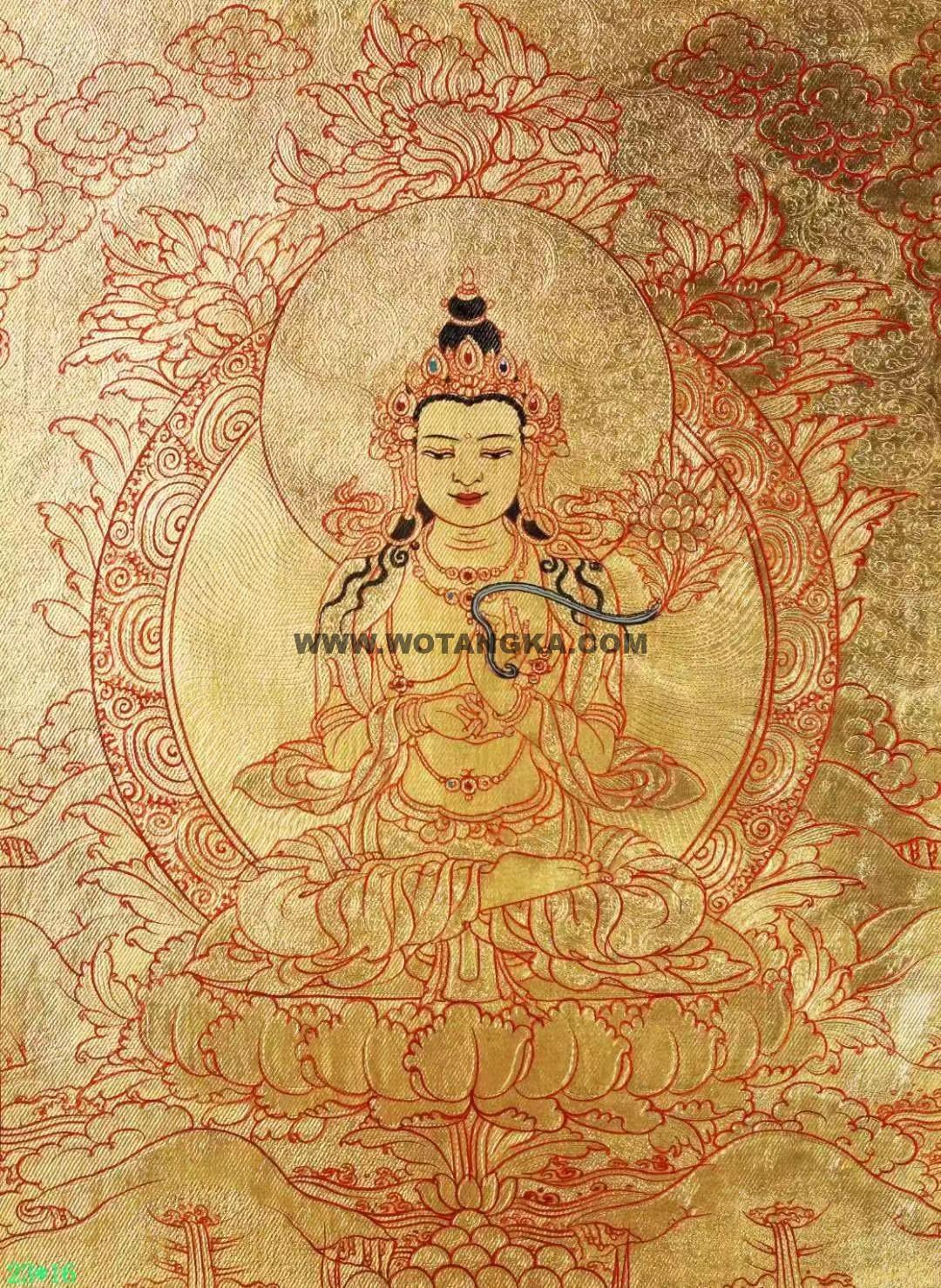 编号138-640070:黄金唐卡-大势至菩萨(23*16CM左右)
