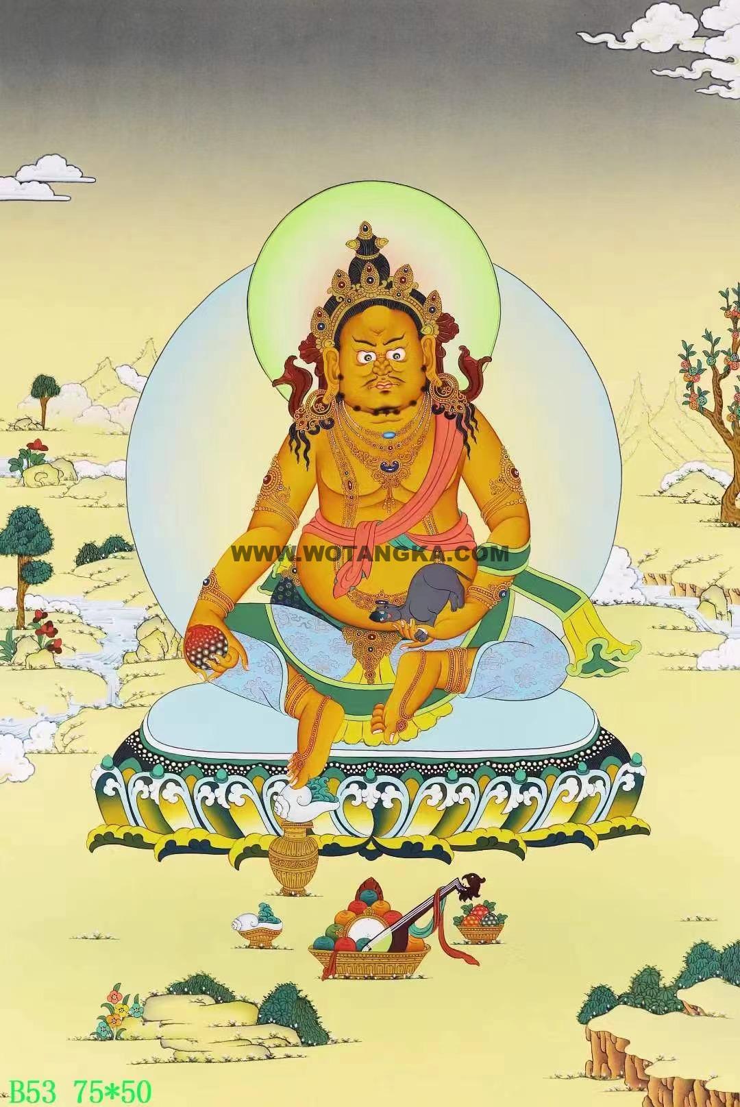 编号138-751120：嘎玛嘎赤-黄财神（75*50CM左右）