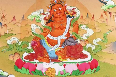 编号138-923768：嘎玛嘎赤-黄财神（60*42CM左右）