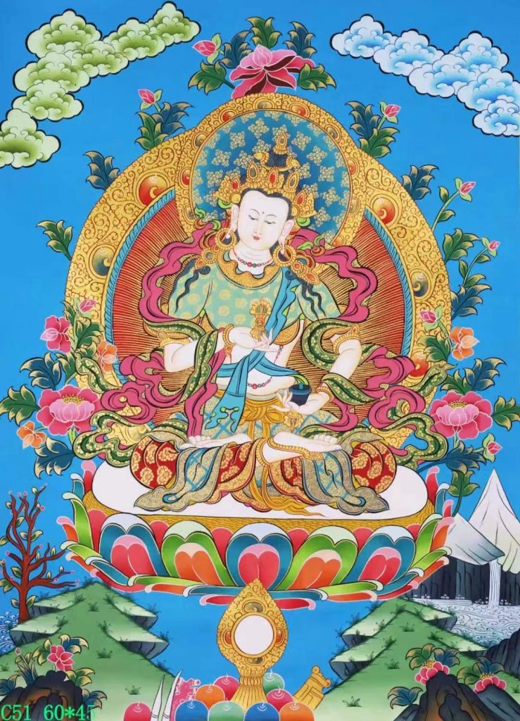 编号138-992275：彩绘唐卡-金刚萨埵（60*45CM左右）