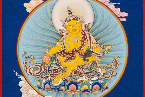 编号188-473391：彩绘唐卡-黄财神（60*45CM左右）