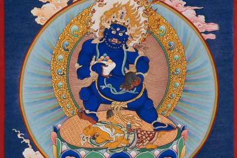 编号188-506251：黑金唐卡-黑财神（60*45CM左右）