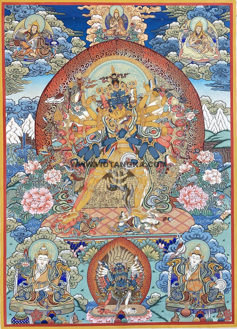 编号188-521798:彩绘唐卡-时轮金刚(100*70CM左右)