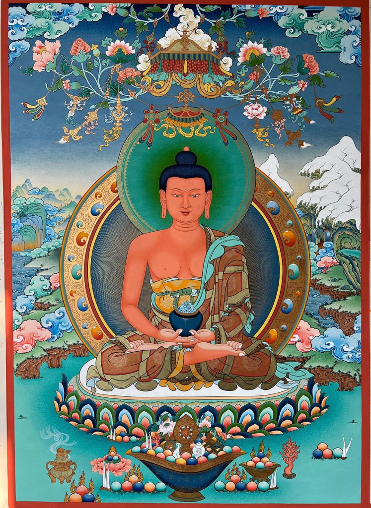 编号188-800205：彩绘唐卡-阿弥陀佛（80*60CM左右）